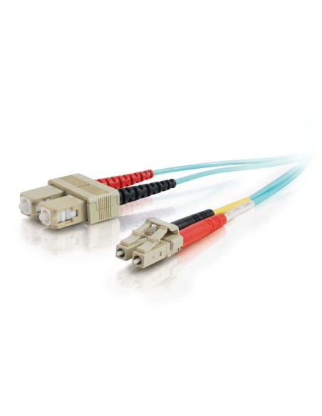 C2G 85532 Cable de fibra óptica e InfiniBand 2 m LC SC OFNR Turquesa