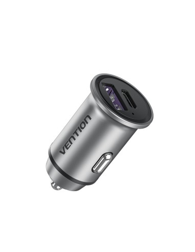 Vention Cargador de Coche FFFH0  1xUSB-Tipo C  1xUSB  30W