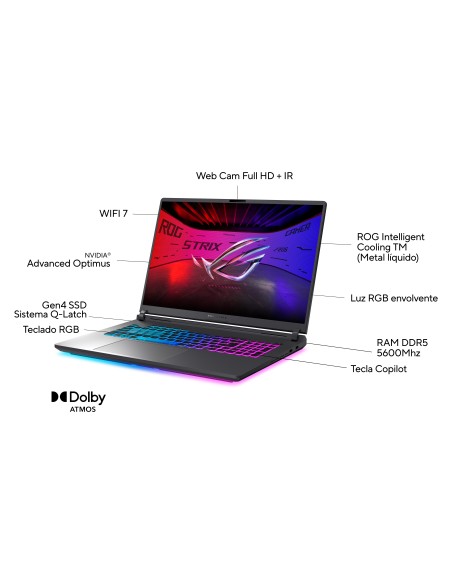 ASUS ROG Strix G18 G815LM-S9004 - Ordenador Portátil Gaming de 18" WQXGA 240Hz (Intel Core Ultra 9 275HX, 32GB RAM, 1TB SSD, ASUS ROG Strix G18 G815LM-S9004 - Ordenador Portátil Gaming de 18" WQXGA 240Hz (Intel Core Ultra 9 275HX, 32GB RAM, 1TB SSD,