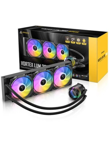 Antec Vortex Lum 360 ARGB Procesador Kit de refrigeración líquida 12 cm Negro