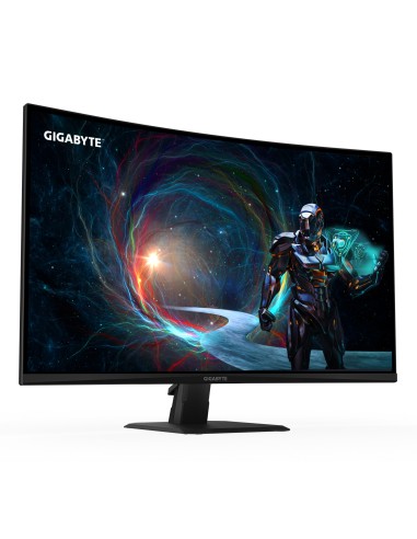 GIGABYTE GS32QCA 31.5" Monitor Curvo para Gaming QHD - 2560 x 1440, 180Hz, 1ms, 250 cd m², FreeSync, HDR Ready, HDMI 2.0,