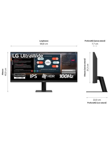LG 29U511A-B pantalla para PC 73,7 cm (29") 2560 x 1080 Pixeles WFHD LCD Negro