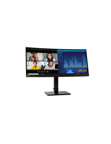 Lenovo ThinkVision P34w-20 LED display 86,7 cm (34.1") 3440 x 1440 Pixeles Wide Quad HD Negro
