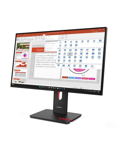 Lenovo ThinkVision T27-40 LED display 68,6 cm (27") 1920 x 1080 Pixeles Full HD Negro Lenovo ThinkVision T27-40 LED display 68,6 cm (27") 1920 x 1080 Pixeles Full HD Negro