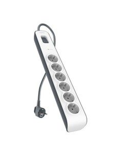 Belkin BSV603VF2M-V2 limitador de tensión Gris, Blanco 6 salidas AC