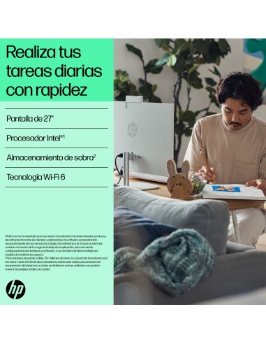 HP All-in-One 27-cr0090ns Intel® Core™ i5 i5-1335U 68,6 cm (27") 1920 x 1080 Pixeles PC todo en uno 16 GB DDR4-SDRAM 512 GB SSD