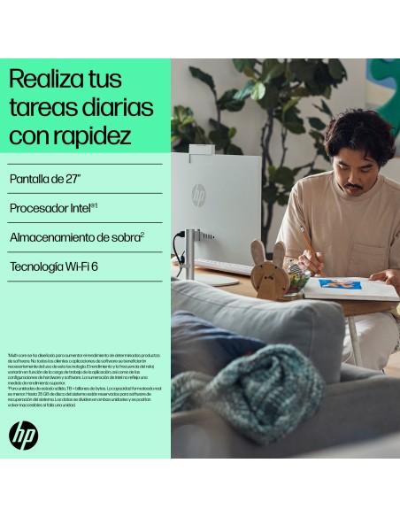HP All-in-One 27-cr0090ns Intel® Core™ i5 i5-1335U 68,6 cm (27") 1920 x 1080 Pixeles PC todo en uno 16 GB DDR4-SDRAM 512 GB SSD