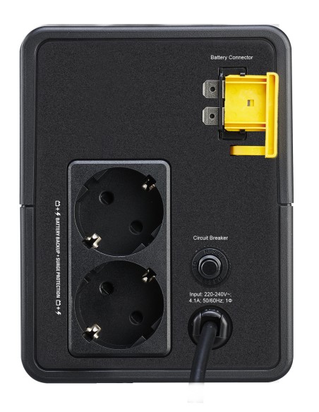 APC BVX900LI-GR sistema de alimentación ininterrumpida (UPS) Línea interactiva 0,9 kVA 480 W 2 salidas AC APC BVX900LI-GR sistema de alimentación ininterrumpida (UPS) Línea interactiva 0,9 kVA 480 W 2 salidas AC