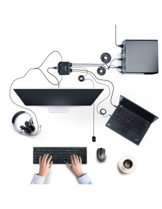 StarTech.com C2-H46-UAC-CBL-KVM interruptor KVM Negro 2