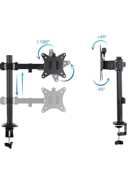 TooQ Soporte de Mesa para 2 Pantallas 17"-27", Negro TooQ Soporte de Mesa para 2 Pantallas 17"-27", Negro