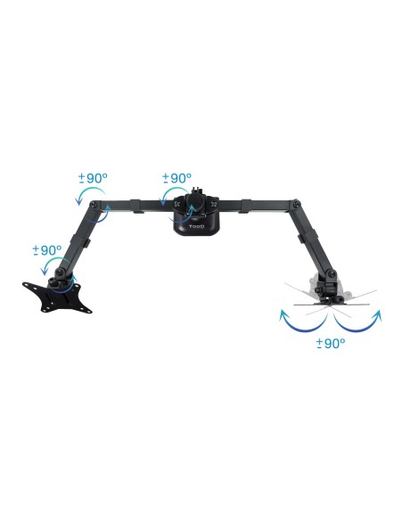 TooQ Soporte de Mesa para 2 Pantallas 17"-27", Negro TooQ Soporte de Mesa para 2 Pantallas 17"-27", Negro