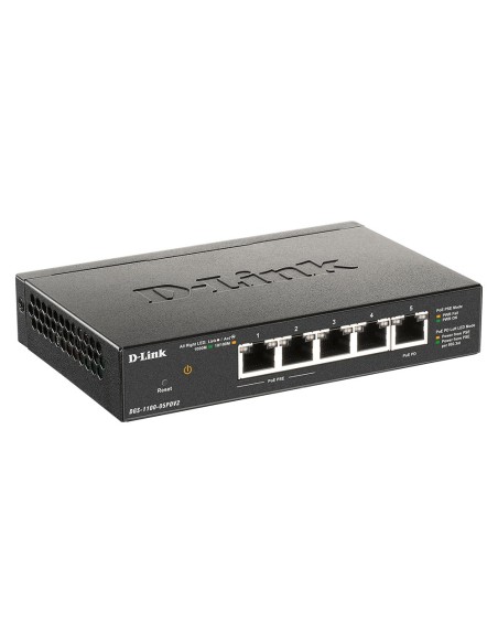 D-Link DGS-1100-05PDV2 switch Gestionado Gigabit Ethernet (10 100 1000) Energía sobre Ethernet (PoE) Negro D-Link DGS-1100-05PDV2 switch Gestionado Gigabit Ethernet (10 100 1000) Energía sobre Ethernet (PoE) Negro