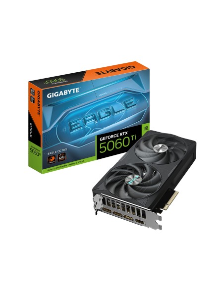 GIGABYTE GeForce RTX 5060 Ti EAGLE OC 16G Tarjeta Gráfica – 16 GB GDDR7, 128 bits, PCI-E 5.0, 2617 MHz Frecuencia del núcleo, 3 GIGABYTE GeForce RTX 5060 Ti EAGLE OC 16G Tarjeta Gráfica – 16 GB GDDR7, 128 bits, PCI-E 5.0, 2617 MHz Frecuencia del núcleo, 3