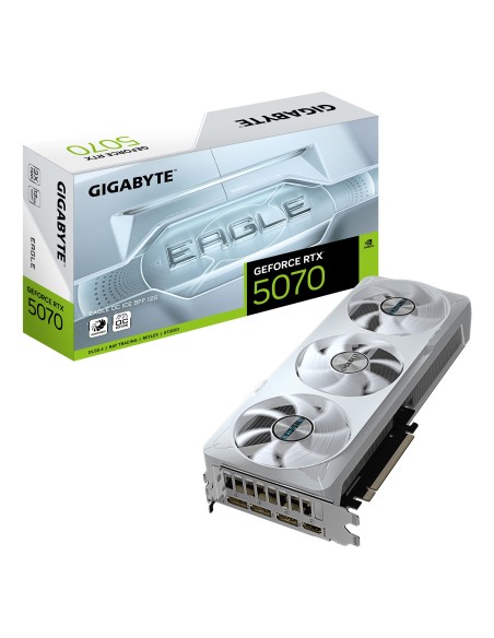 GIGABYTE GeForce RTX 5070 EAGLE OC ICE SFF 12G Tarjeta Gráfica - 12GB GDDR7, 192 bits, PCI-E 5.0, 2587 MHz Core Clock, 3 x DP GIGABYTE GeForce RTX 5070 EAGLE OC ICE SFF 12G Tarjeta Gráfica - 12GB GDDR7, 192 bits, PCI-E 5.0, 2587 MHz Core Clock, 3 x DP