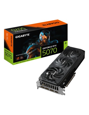 GIGABYTE GeForce RTX 5070 WINDFORCE OC SFF 12G Tarjeta Gráfica - 12GB GDDR7, 192 bits, PCI-E 5.0, 2542 MHz Core Clock, 3 x DP