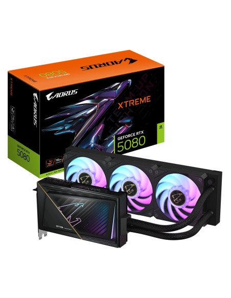 GIGABYTE AORUS GeForce RTX 5080 XTREME WATERFORCE 16G Tarjeta Gráfica - 16GB GDDR7, 256 bits, PCI-E 5.0, 2805MHz Core Clock, 3 GIGABYTE AORUS GeForce RTX 5080 XTREME WATERFORCE 16G Tarjeta Gráfica - 16GB GDDR7, 256 bits, PCI-E 5.0, 2805MHz Core Clock, 3