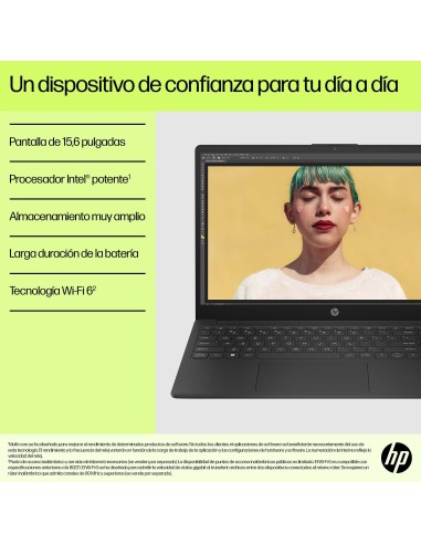 HP 15-fd0035ns Intel® Core™ i3 i3-N305 Portátil 39,6 cm (15.6") Full HD 8 GB DDR4-SDRAM 256 GB SSD Wi-Fi 6 (802.11ax) Windows