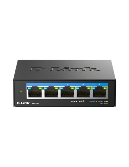 D-Link DMS-105 No administrado L2 2.5G Ethernet (100 1000 2500) Negro D-Link DMS-105 No administrado L2 2.5G Ethernet (100 1000 2500) Negro
