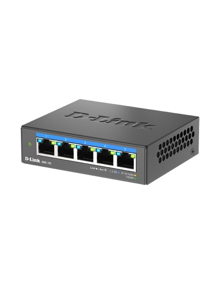 D-Link DMS-105 No administrado L2 2.5G Ethernet (100 1000 2500) Negro D-Link DMS-105 No administrado L2 2.5G Ethernet (100 1000 2500) Negro