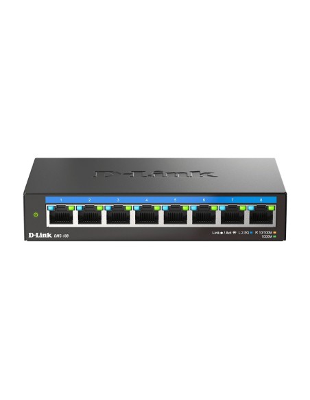 D-Link DMS-108 No administrado L2 2.5G Ethernet (100 1000 2500) Negro D-Link DMS-108 No administrado L2 2.5G Ethernet (100 1000 2500) Negro
