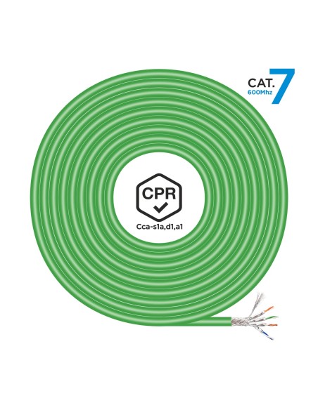 AISENS Cable de Red RJ45 LSZH CPR Cca CAT.7 600 MHZ S FTP AWG23, Verde, 305 m AISENS Cable de Red RJ45 LSZH CPR Cca CAT.7 600 MHZ S FTP AWG23, Verde, 305 m