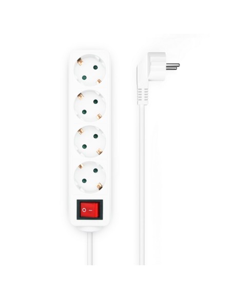 AISENS Base Multiple 4 Tomas con Interruptor con Cable 3×1.5mm2, Blanco, 1.4 m AISENS Base Multiple 4 Tomas con Interruptor con Cable 3×1.5mm2, Blanco, 1.4 m