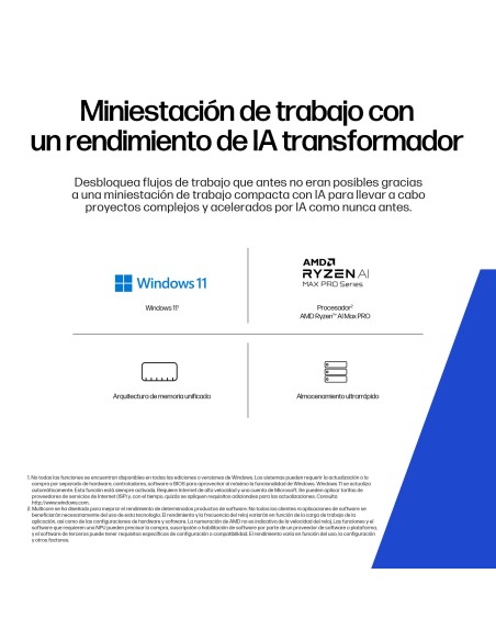 HP Z2 G1a Wolf Pro Security Edition Copilot+ PC AMD Ryzen AI Max+ PRO 395 128 GB LPDDR5x-SDRAM 1 TB SSD Windows 11 Pro Mini PC