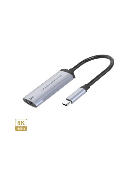 Conceptronic ABBY23G Adaptador gráfico USB 7680 x 4320 Pixeles Plata