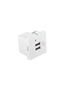 Lanberg AC-4545-2XUSB2.1-W toma de corriente 2x USB Blanco