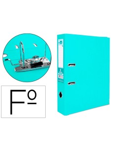 Liderpapel AY28 carpeta Cloruro de polivinilo (PVC) Azul claro Folio 2