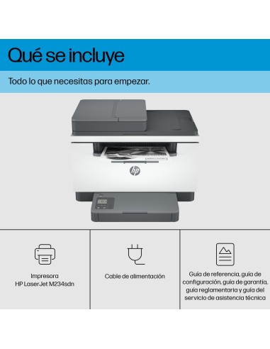 HP LaserJet M234sdn Multifunction Blanco y negro Impresora, Solo Ethernet Fotocopiadora, escáner