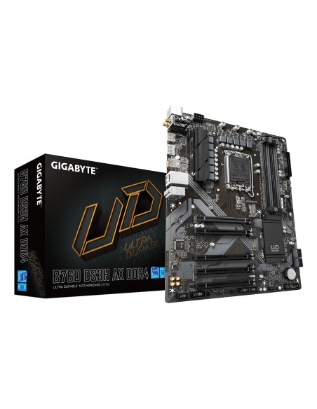 GIGABYTE B760 DS3H AX DDR4 Placa Base - Compatible con procesadores Intel Core de 14ª generación, VRM digital de 8+2+1 fases, GIGABYTE B760 DS3H AX DDR4 Placa Base - Compatible con procesadores Intel Core de 14ª generación, VRM digital de 8+2+1 fases,