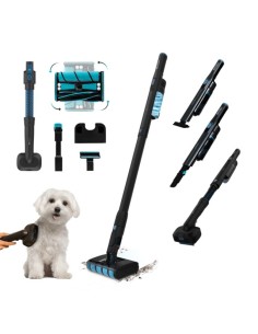 Cecotec 08399 aspiradora de pie y escoba eléctrica Aspiradora escoba 2 en 1 Batería Secar Sin bolsa 210 W Negro 2,5 Ah