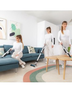 Cecotec 08403 aspiradora de pie y escoba eléctrica Aspiradora escoba 2 en 1 Batería Secar Sin bolsa Negro, Azul, Acero 2