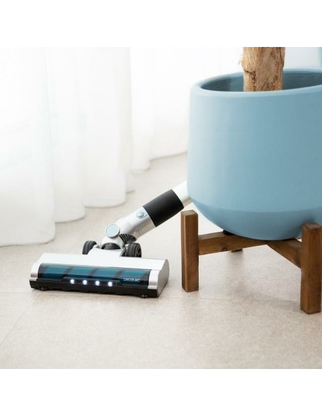 Cecotec 08403 aspiradora de pie y escoba eléctrica Aspiradora escoba 2 en 1 Batería Secar Sin bolsa Negro, Azul, Acero