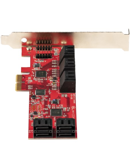 StarTech.com Tarjeta PCIe Controladora SATA de 10 Puertos - Tarjeta de Expansión PCI Express SATA - 6Gbps - Perfil