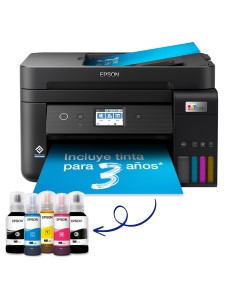 Epson EcoTank Impresora multifunción ET-4850 A4 con depósito de tinta, conexión Wi-Fi