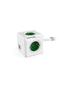 Power Cube 8718444087014 base múltiple 4 salidas AC Exterior Verde, Blanco