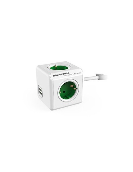 Power Cube 8718444087014 base múltiple 4 salidas AC Exterior Verde, Blanco