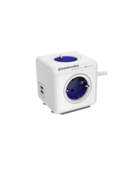 Allocacoc 1406BL DEEUPC base múltiple 1,5 m 4 salidas AC Azul, Blanco