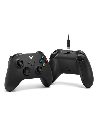 Microsoft Xbox Wireless Controller + USB-C Cable Negro Gamepad Analógico Digital PC, Xbox One, Xbox One S, Xbox One X, Xbox