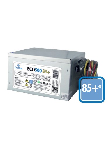 CoolBox ECO500 85+ unidad de fuente de alimentación 300 W 20+4 pin ATX ATX Gris