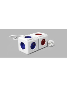 Allocacoc PowerCube base múltiple 1,5 m 5 salidas AC Interior Rojo, Blanco 2
