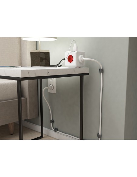 Allocacoc PowerCube base múltiple 1,5 m 5 salidas AC Interior Rojo, Blanco