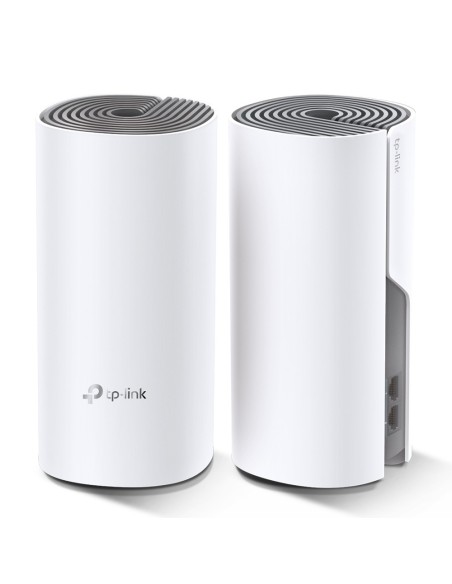 TP-Link Deco E4 (2-pack) Doble banda (2,4 GHz   5 GHz) Wi-Fi 5 (802.11ac) Blanco, Gris Interno