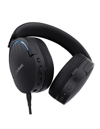 Trust GXT 491 Fayzo Auriculares Inalámbrico y alámbrico Diadema Juego USB Tipo C Bluetooth Negro
