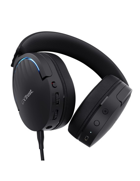 Trust GXT 491 Fayzo Auriculares Inalámbrico y alámbrico Diadema Juego USB Tipo C Bluetooth Negro