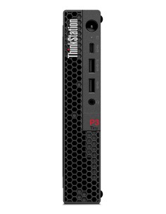 Lenovo ThinkStation P3 Tiny Intel® Core™ i7 i7-14700T 32 GB DDR5-SDRAM 1 TB SSD NVIDIA T1000 Windows 11 Pro Mini PC Puesto de