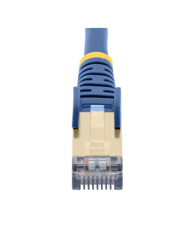 StarTech.com Cable de 1,5m de Red Ethernet Cat6a Azul sin Enganches con Alambre de Cobre