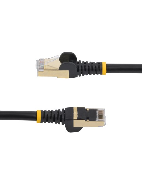 StarTech.com Cable de 1m de Red Ethernet RJ45 Cat6a Blindado STP - Cable sin Enganche Snagless - Negro